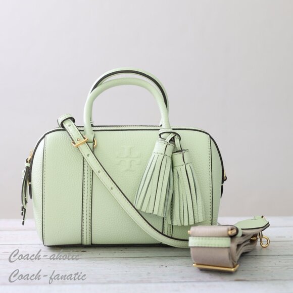 NWT Tory Burch Thea Mini Satchel Leather Crossbody in Meadow Mist - Picture 1 of 12